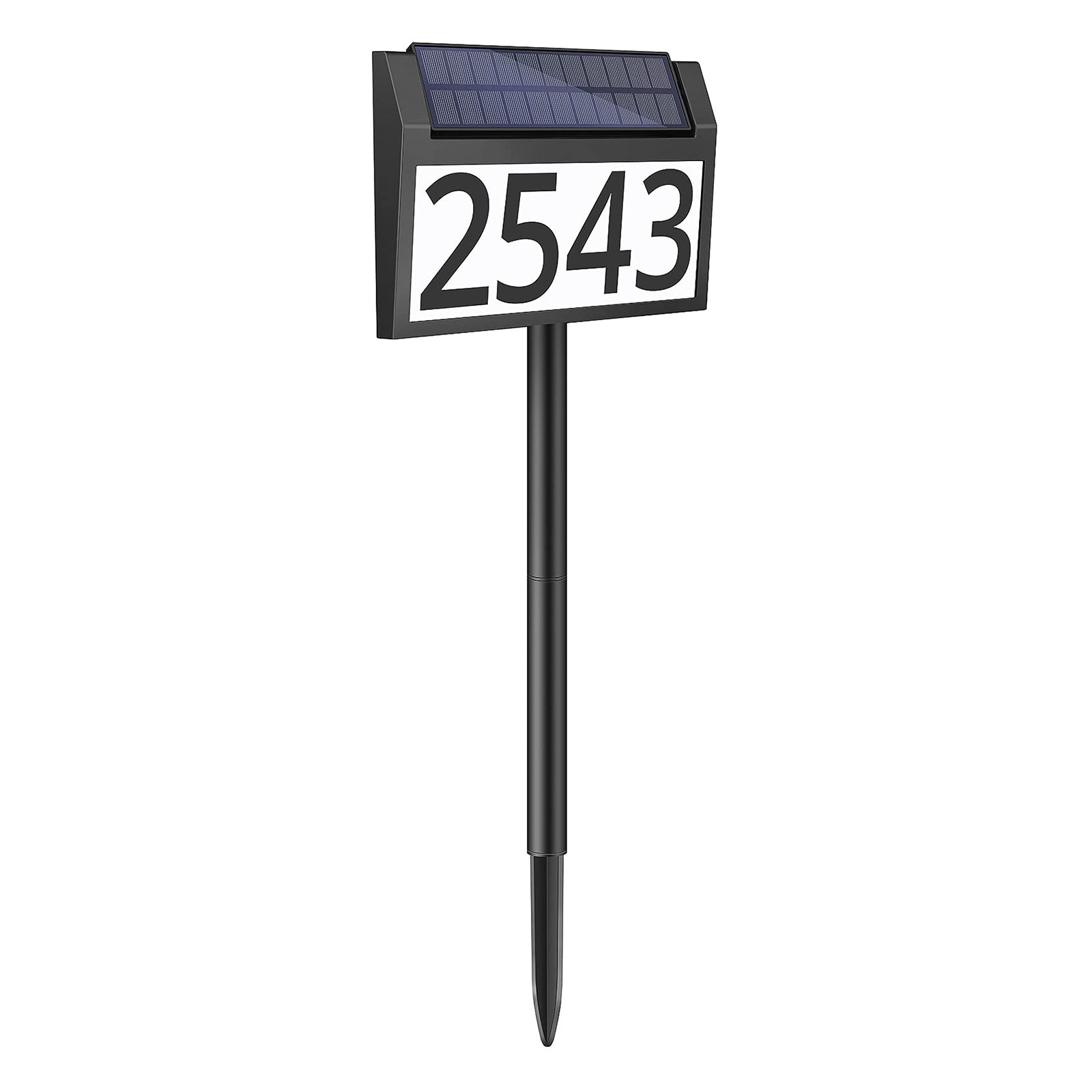 Solar Address Sign with Stakes