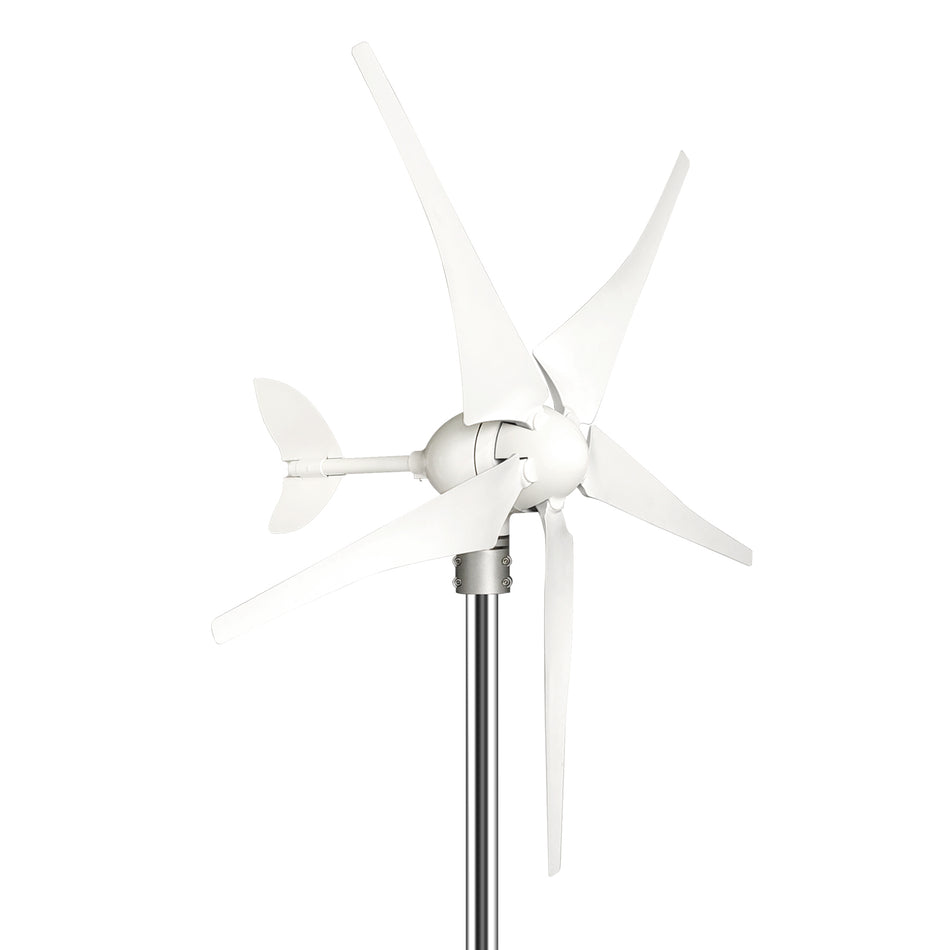 500W 12V/AC 5-Blatt-Windturbinengenerator-Kit mit automatischer Einstellung gegen den Wind und MPPT-Regler